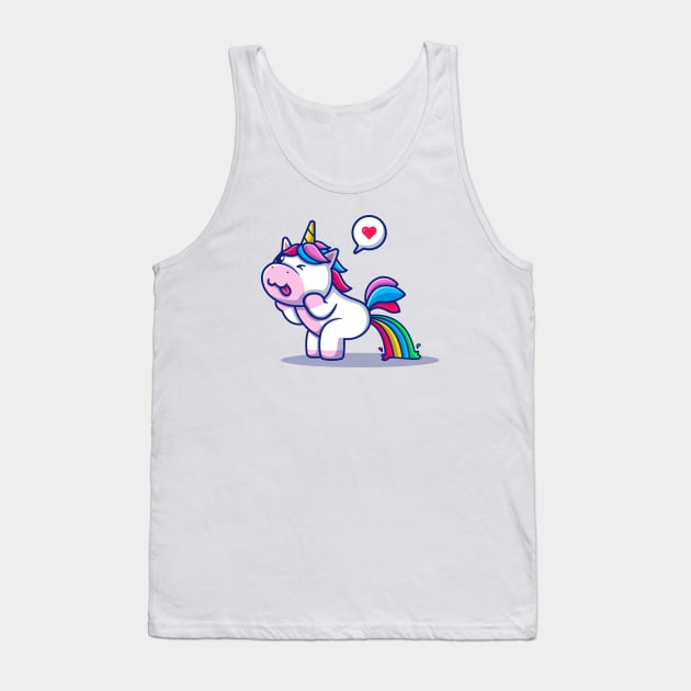 Cute Unicorn Poop Rainbow Tank Top by Catalyst Labs